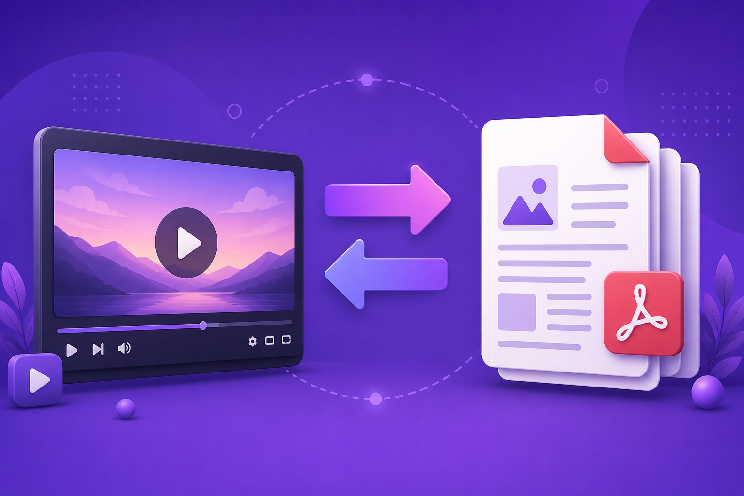 Turning a video into a PDF and turning a PDF into a video solve different problems. How to tell which one you are actually trying to do.